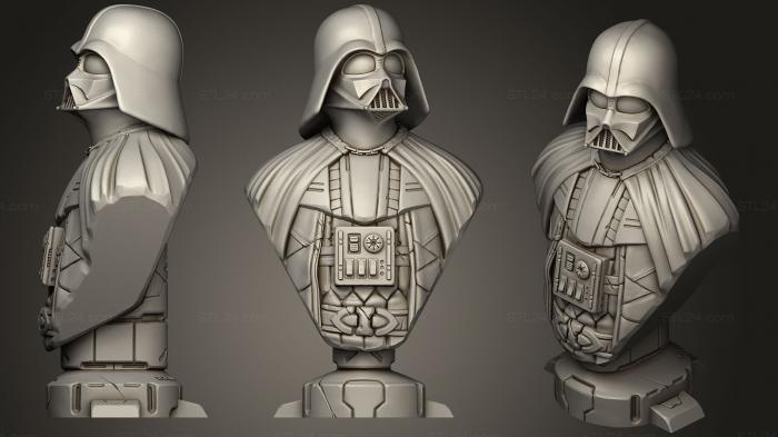 Бюсты монстры и герои (Buste Vader, BUSTH_0504) 3D модель для ЧПУ станка